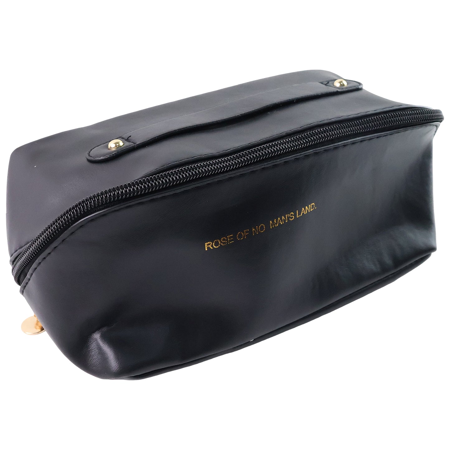 Premium Black Travel Makeup Toiletry Organizer Pouch With Zipper Handle (1 Pc)